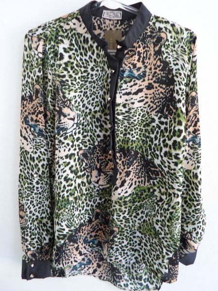 Camisa Cetim estampada